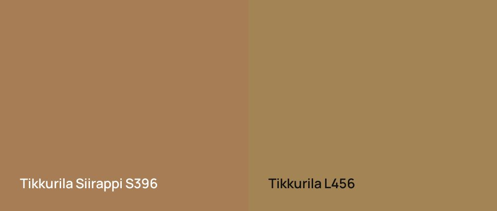 Tikkurila Siirappi S396 vs Tikkurila  L456
