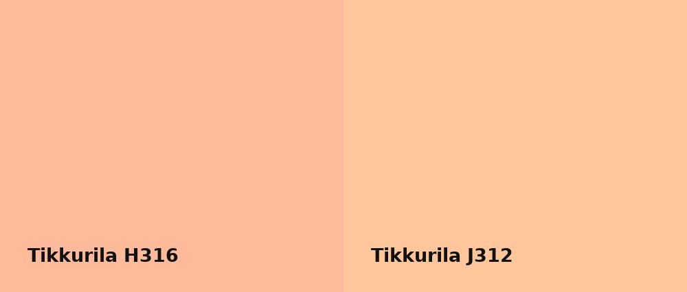 Tikkurila  H316 vs Tikkurila  J312