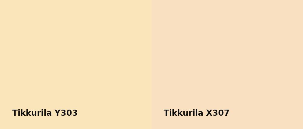Tikkurila  Y303 vs Tikkurila  X307