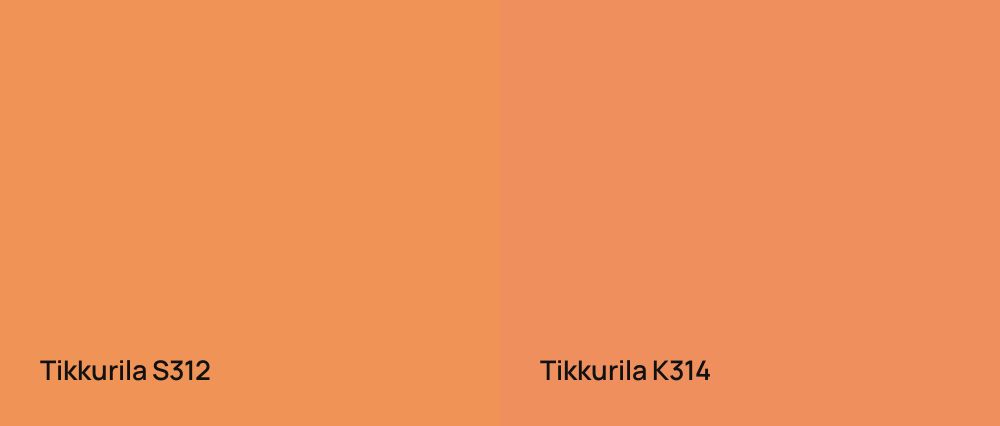 Tikkurila  S312 vs Tikkurila  K314