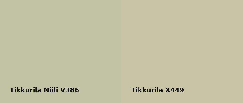 Tikkurila Niili V386 vs Tikkurila  X449