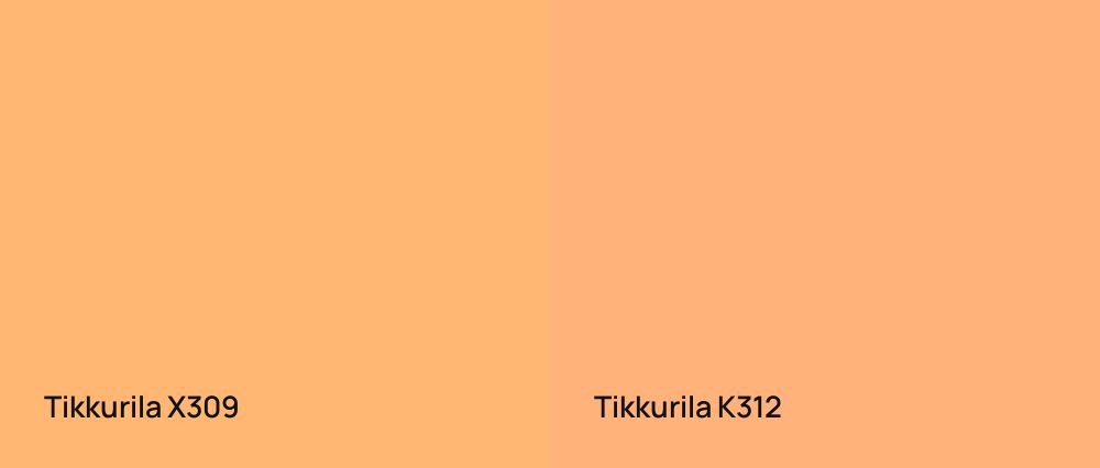 Tikkurila  X309 vs Tikkurila  K312