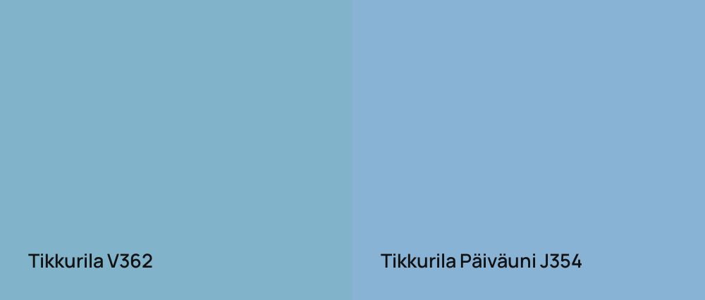 Tikkurila  V362 vs Tikkurila Päiväuni J354