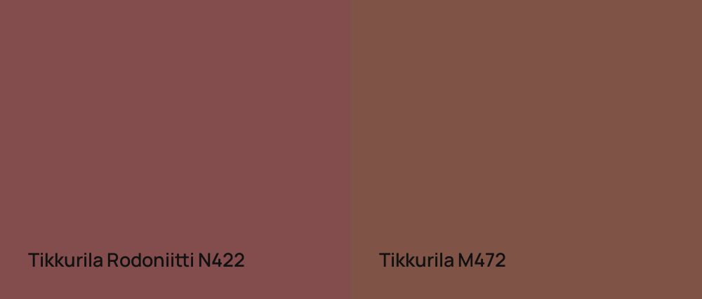 Tikkurila Rodoniitti N422 vs Tikkurila  M472