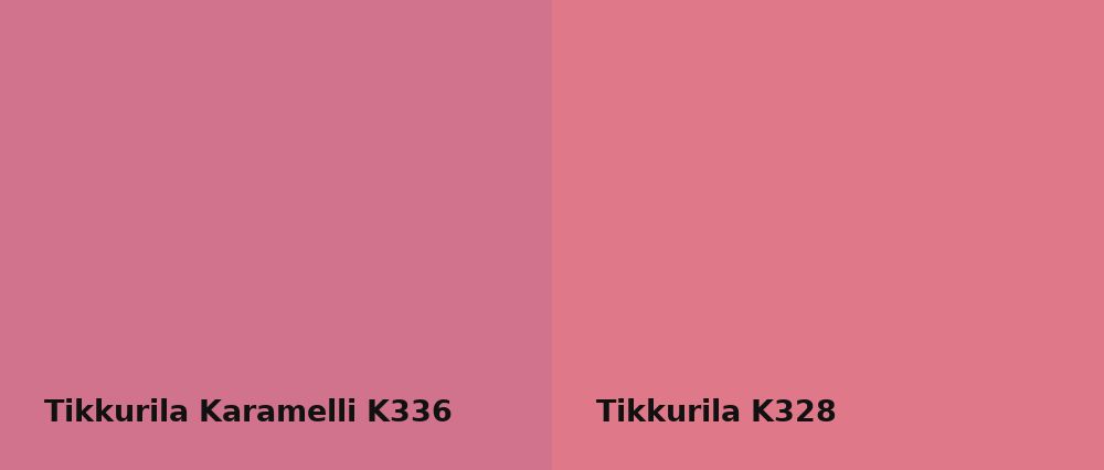 Tikkurila Karamelli K336 vs Tikkurila  K328