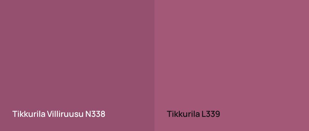 Tikkurila Villiruusu N338 vs Tikkurila  L339
