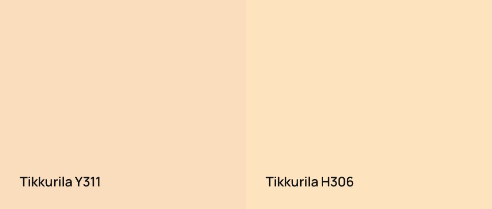 Tikkurila  Y311 vs Tikkurila  H306