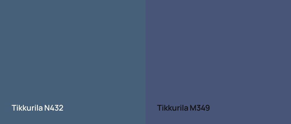 Tikkurila  N432 vs Tikkurila  M349