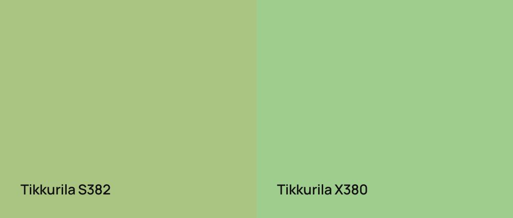 Tikkurila  S382 vs Tikkurila  X380