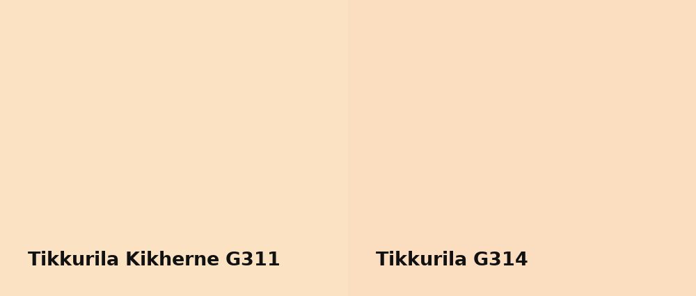 Tikkurila Kikherne G311 vs Tikkurila  G314