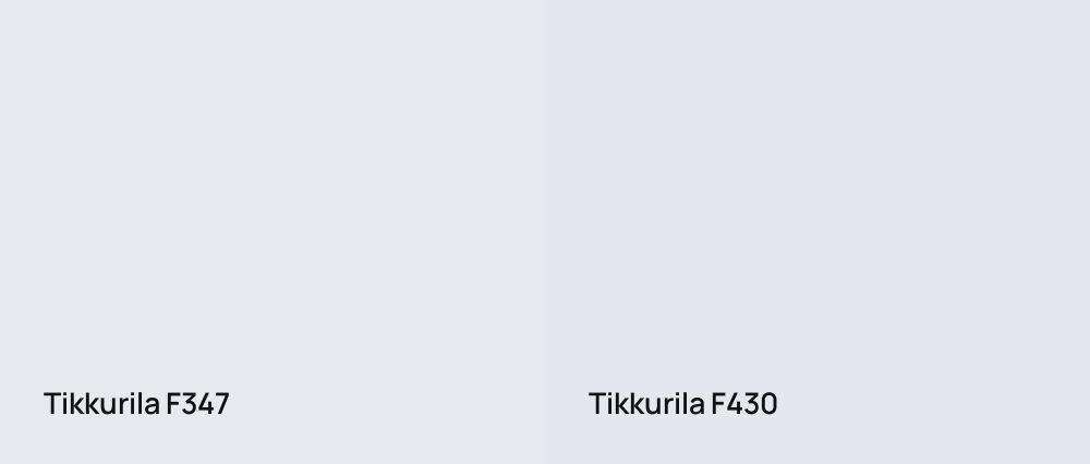 Tikkurila  F347 vs Tikkurila  F430