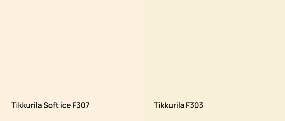 Tikkurila Soft ice F307 vs Tikkurila  F303