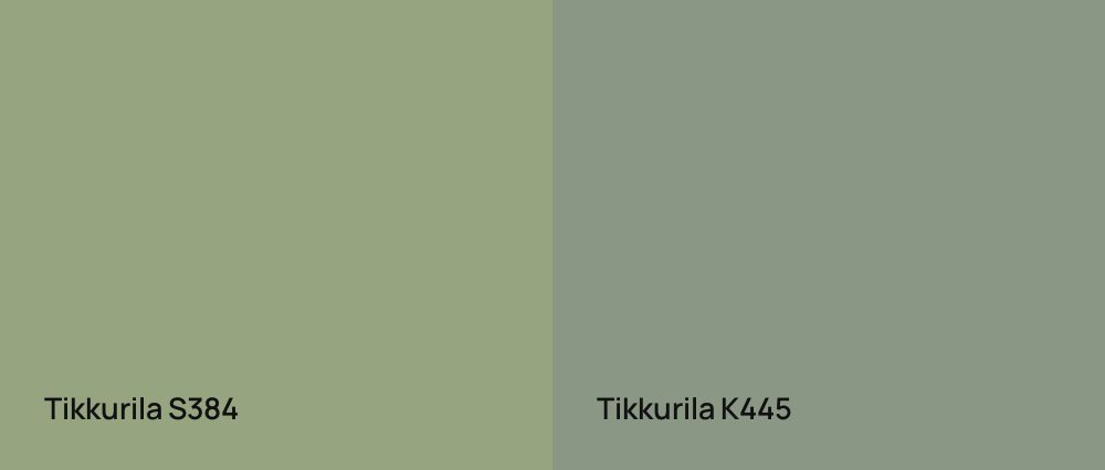 Tikkurila  S384 vs Tikkurila  K445