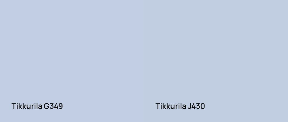 Tikkurila  G349 vs Tikkurila  J430