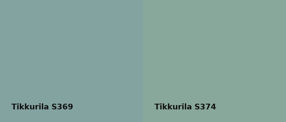 Tikkurila  S369 vs Tikkurila  S374