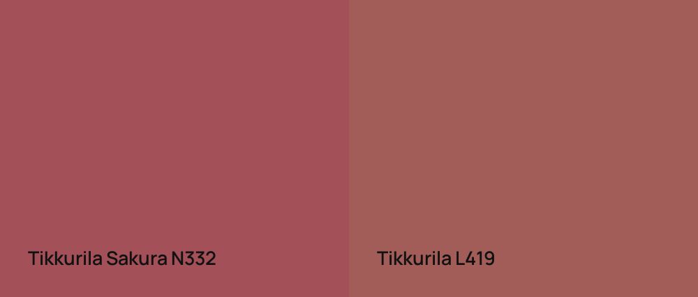 Tikkurila Sakura N332 vs Tikkurila  L419