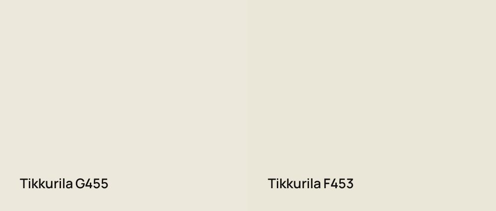 Tikkurila  G455 vs Tikkurila  F453