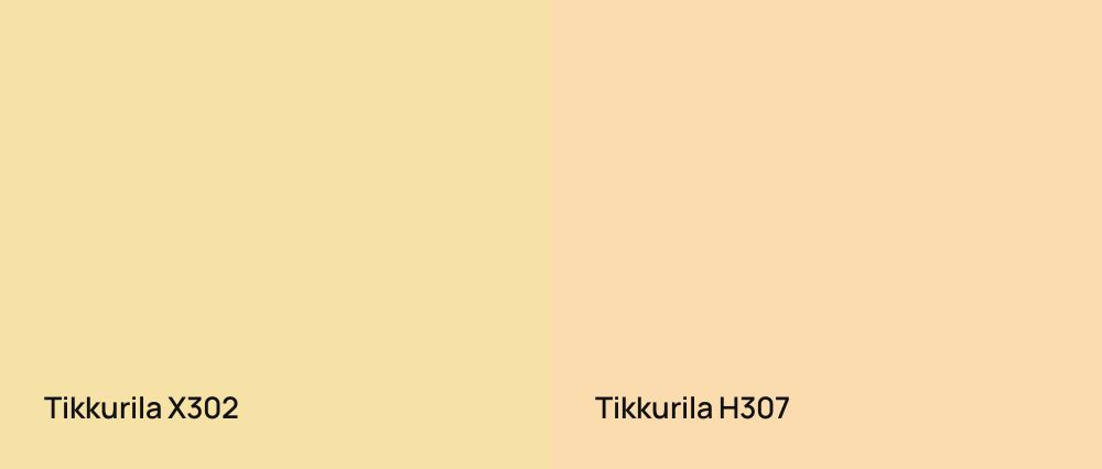 Tikkurila  X302 vs Tikkurila  H307