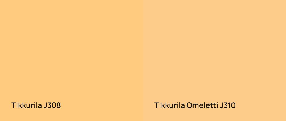 Tikkurila  J308 vs Tikkurila Omeletti J310