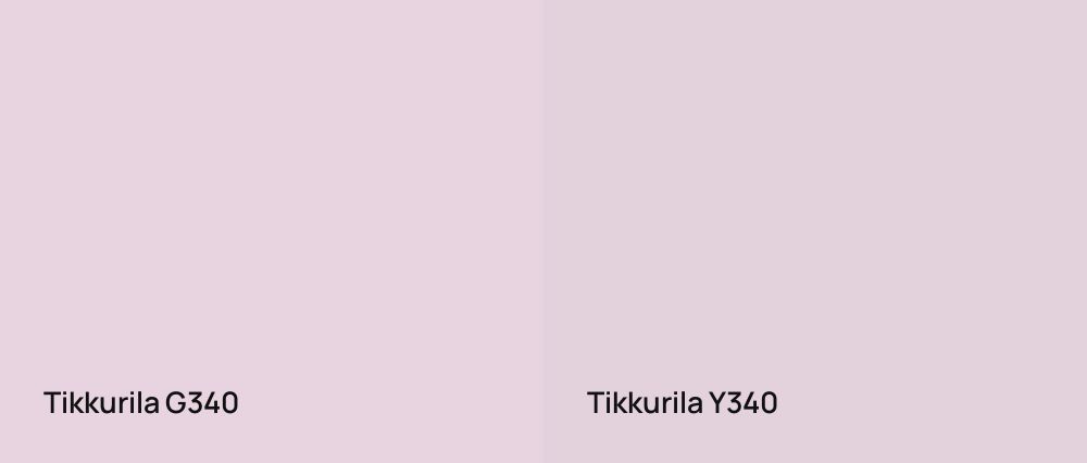 Tikkurila  G340 vs Tikkurila  Y340