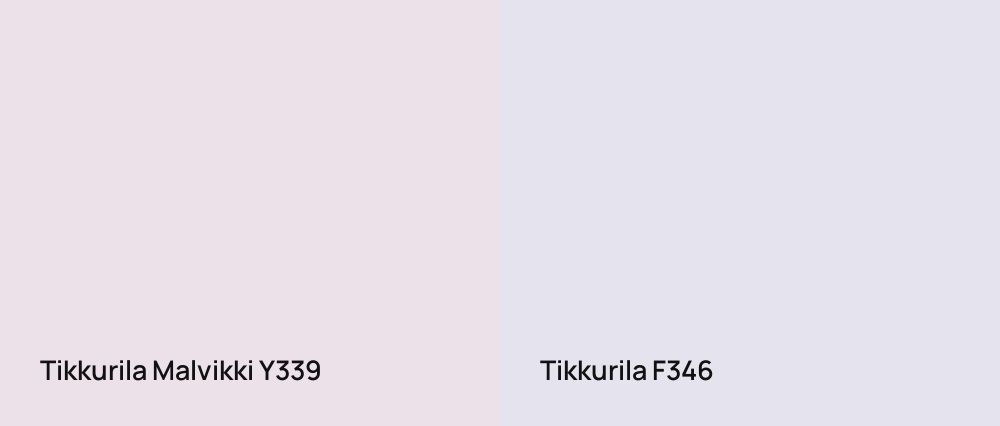 Tikkurila Malvikki Y339 vs Tikkurila  F346