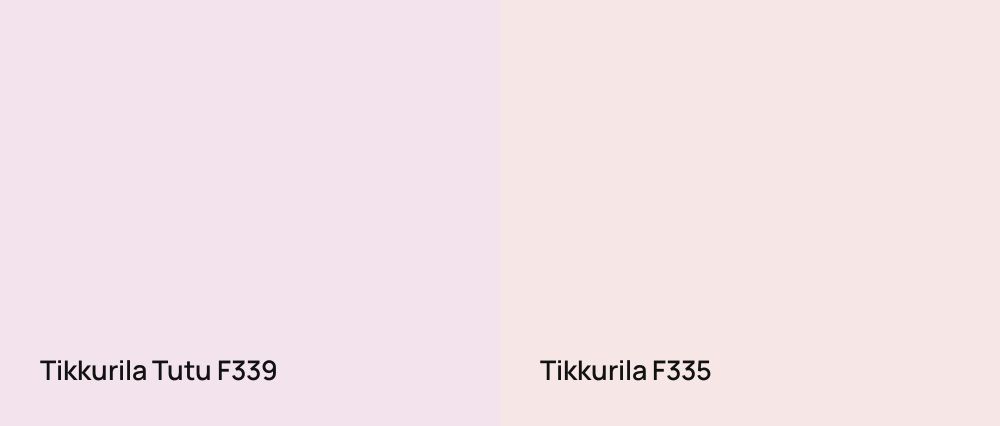 Tikkurila Tutu F339 vs Tikkurila  F335