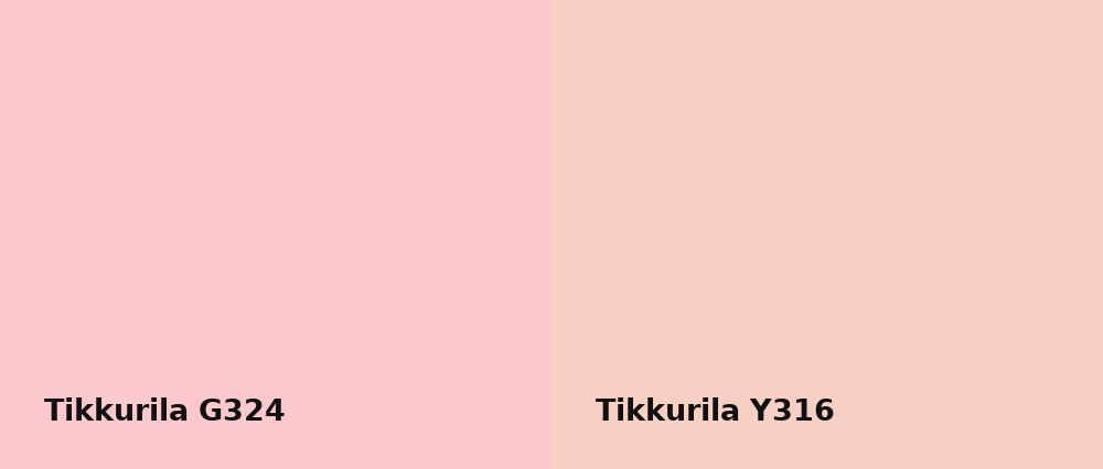 Tikkurila  G324 vs Tikkurila  Y316