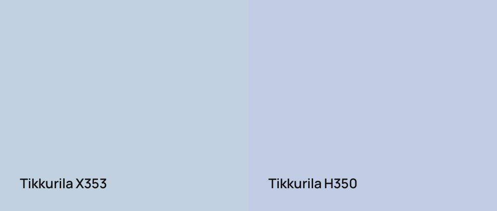 Tikkurila  X353 vs Tikkurila  H350