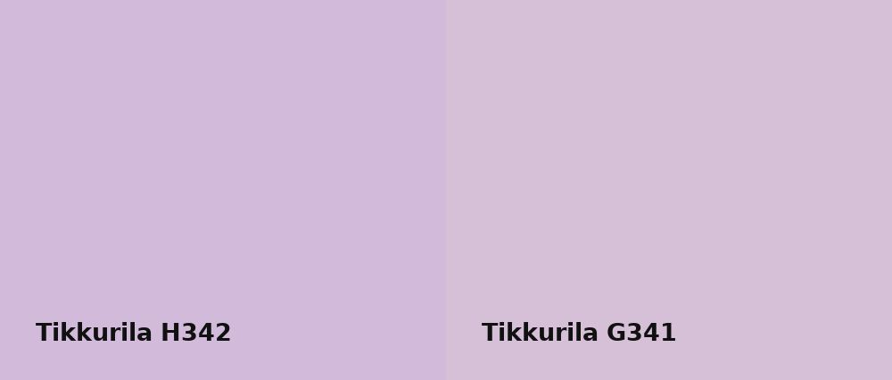 Tikkurila  H342 vs Tikkurila  G341