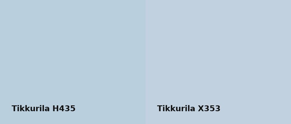 Tikkurila  H435 vs Tikkurila  X353