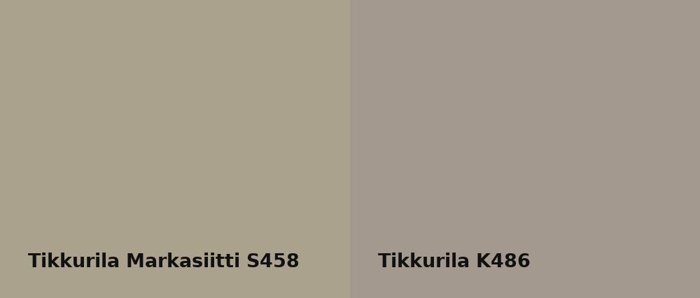 Tikkurila Markasiitti S458 vs Tikkurila  K486