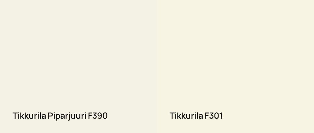 Tikkurila Piparjuuri F390 vs Tikkurila  F301