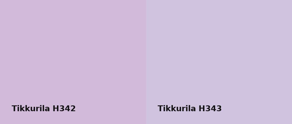 Tikkurila  H342 vs Tikkurila  H343