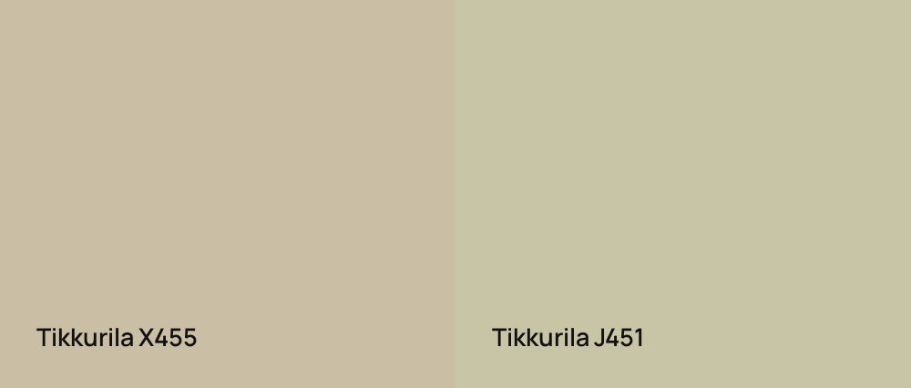 Tikkurila  X455 vs Tikkurila  J451