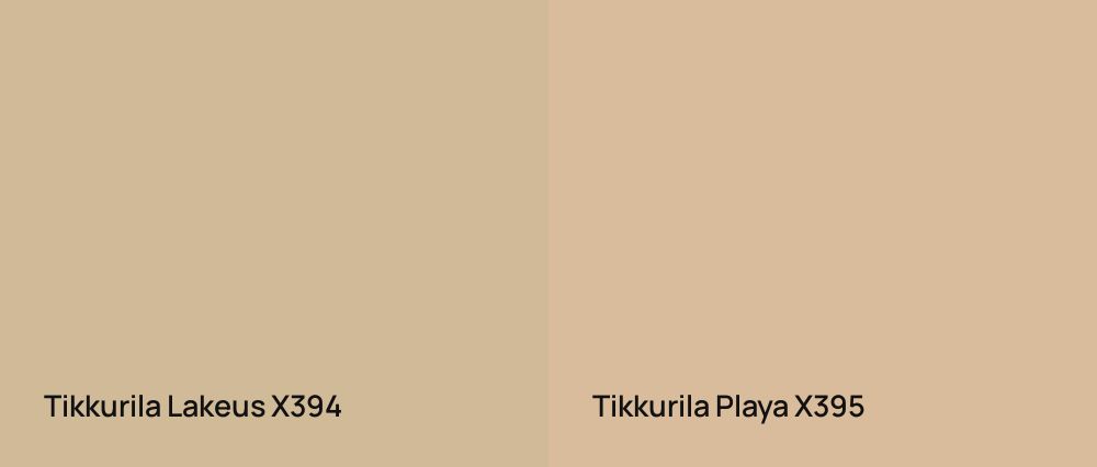 Tikkurila Lakeus X394 vs Tikkurila Playa X395