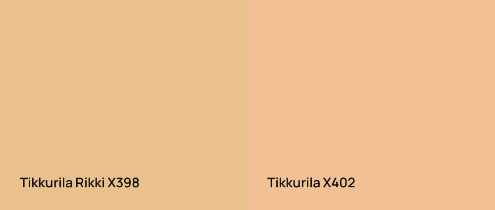 Tikkurila Rikki X398 vs Tikkurila  X402