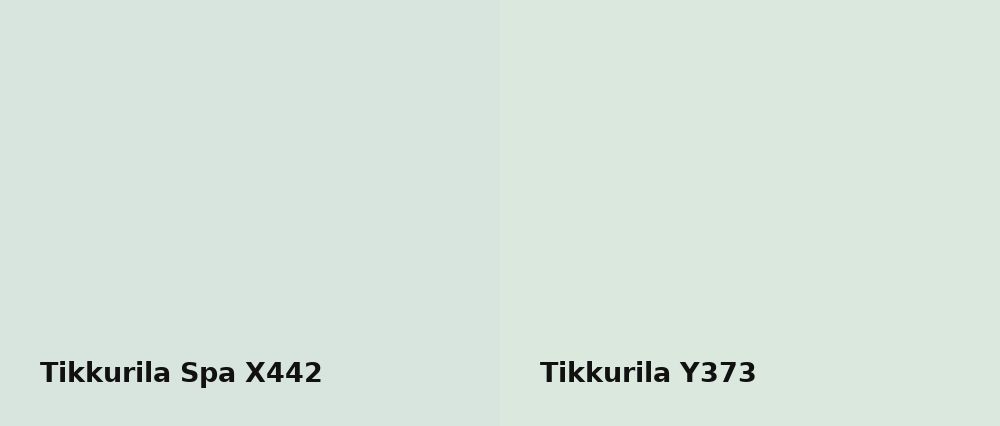 Tikkurila Spa X442 vs Tikkurila  Y373