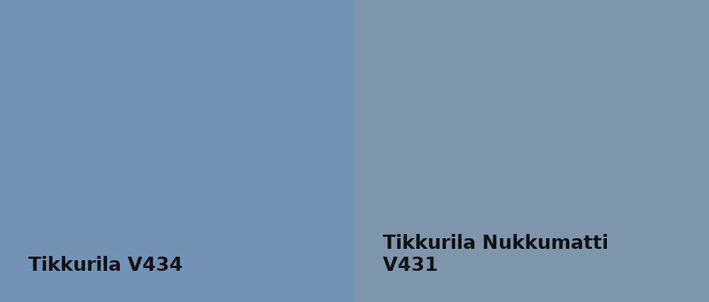 Tikkurila  V434 vs Tikkurila Nukkumatti V431