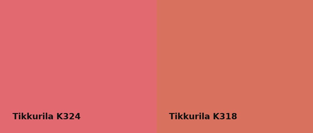 Tikkurila  K324 vs Tikkurila  K318