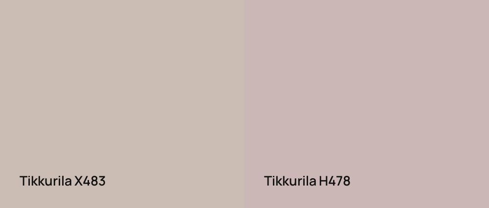 Tikkurila  X483 vs Tikkurila  H478