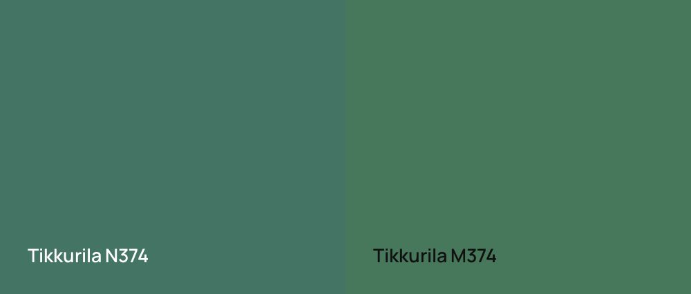Tikkurila  N374 vs Tikkurila  M374