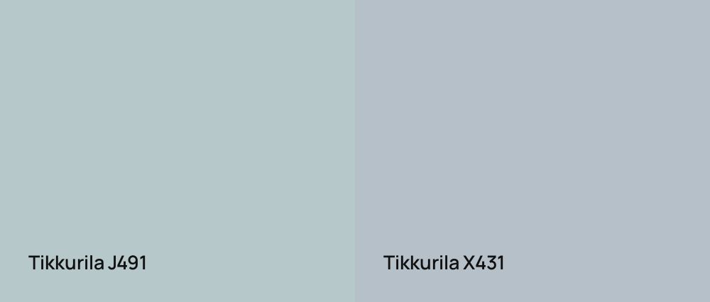 Tikkurila  J491 vs Tikkurila  X431
