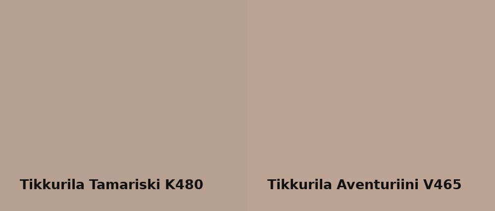 Tikkurila Tamariski K480 vs Tikkurila Aventuriini V465