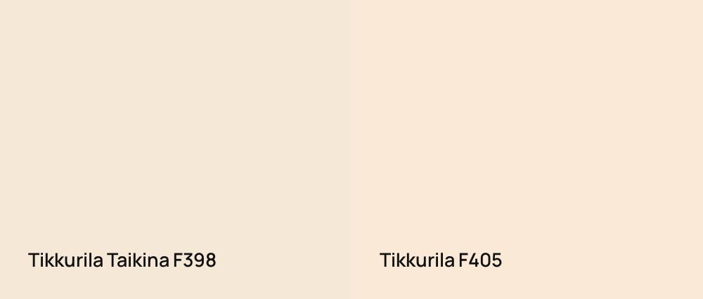 Tikkurila Taikina F398 vs Tikkurila  F405