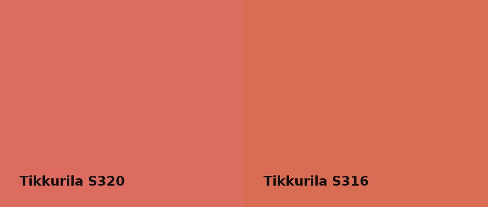 Tikkurila  S320 vs Tikkurila  S316