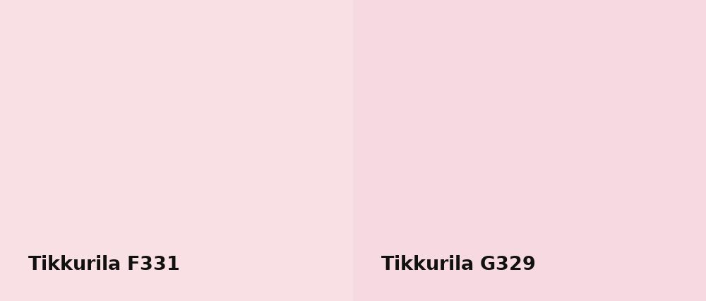 Tikkurila  F331 vs Tikkurila  G329