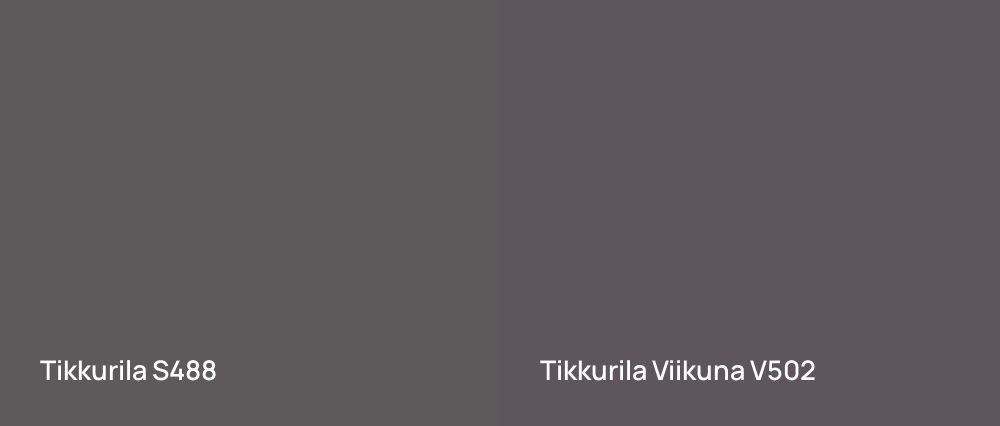 Tikkurila  S488 vs Tikkurila Viikuna V502