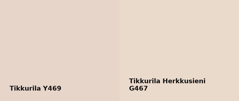 Tikkurila  Y469 vs Tikkurila Herkkusieni G467