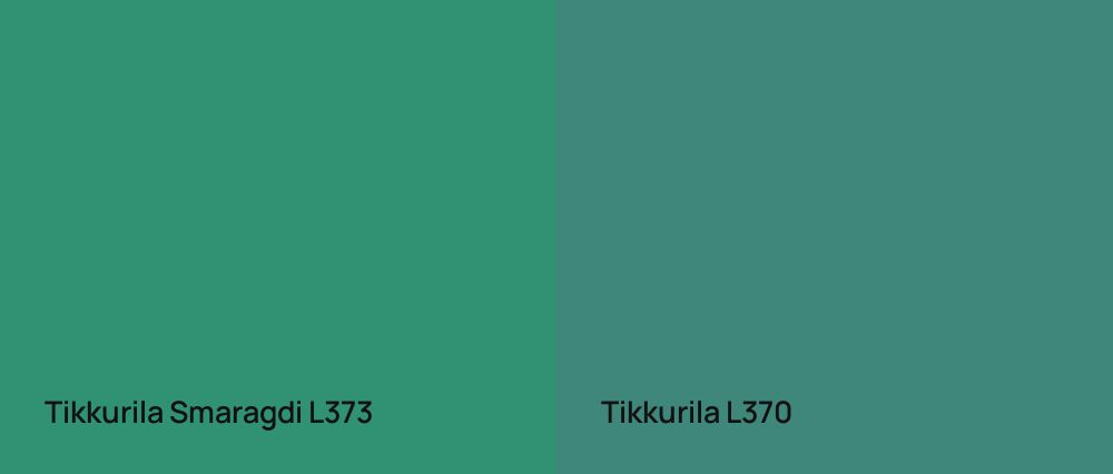 Tikkurila Smaragdi L373 vs Tikkurila  L370