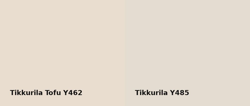 Tikkurila Tofu Y462 vs Tikkurila  Y485